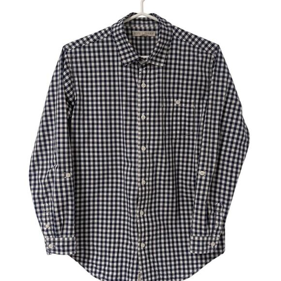 Hope & Henry Navy Gingham Button down Shirt | Boys XL - Picture 1 of 5